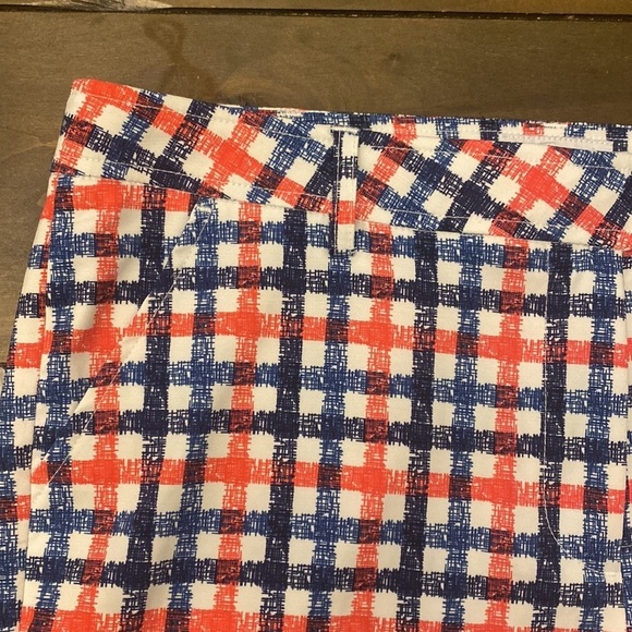 Cracked wheat blue red plaid golf shorts size 6 - Picture 3 of 7